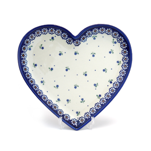 ポーランド陶器　ハートプレート