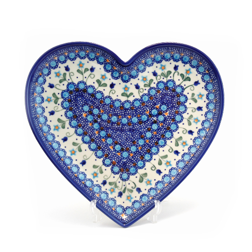 ポーランド陶器　ハートプレート