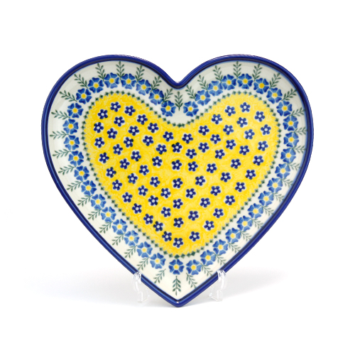 ポーランド陶器　ハートプレート