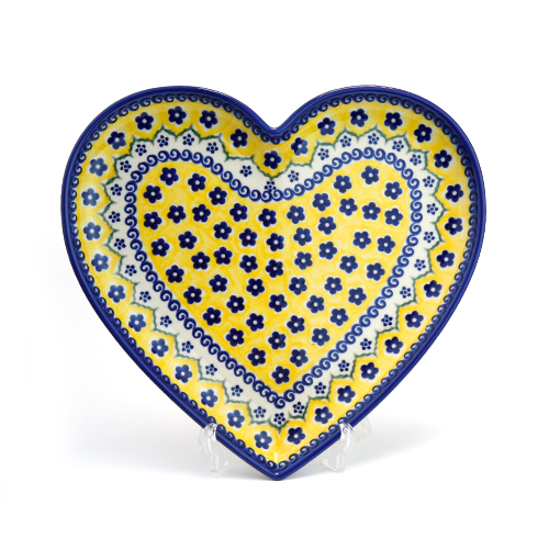 ポーランド陶器　ハートプレート