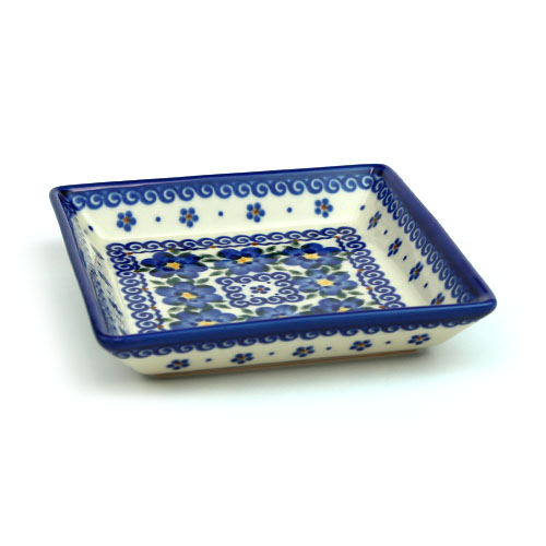 ポーランド陶器　スクエアプレート・小