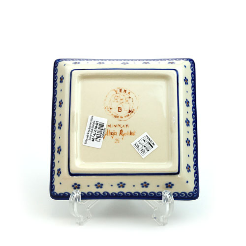 ポーランド陶器　スクエアプレート・小