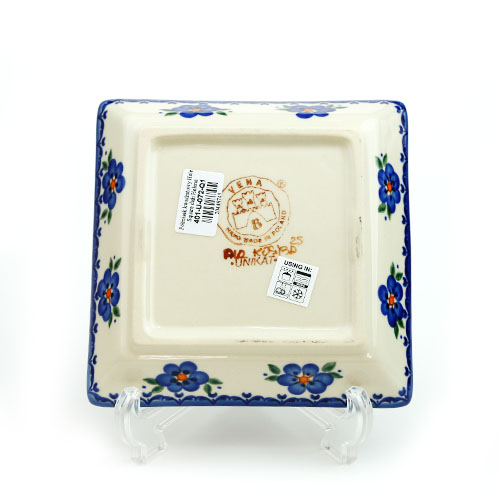 ポーランド陶器　スクエアプレート・小