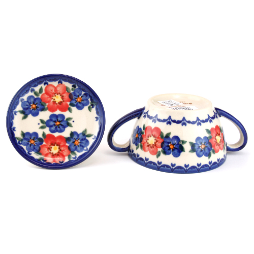 ポーランド陶器　スープカップ＆ソーサー