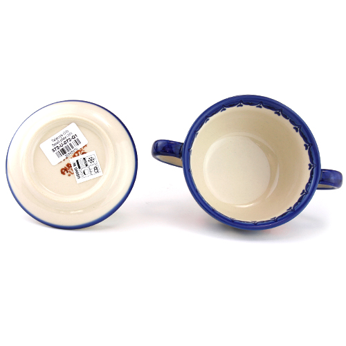 ポーランド陶器　スープカップ＆ソーサー