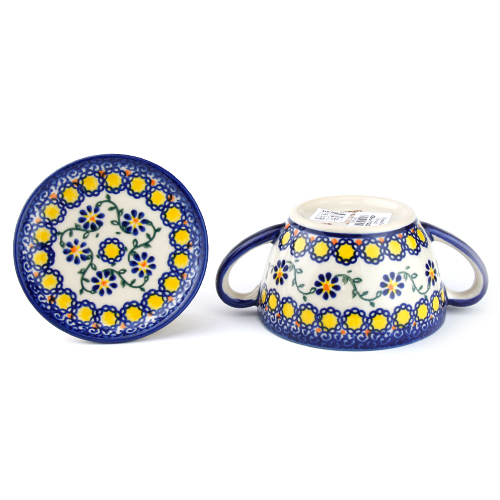 ポーランド陶器　スープカップ＆ソーサー