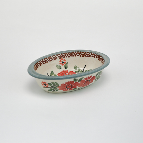 ポーランド陶器　オーブン皿・オーバル・ミニ