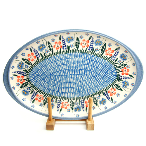 ポーランド陶器　オーバル大皿