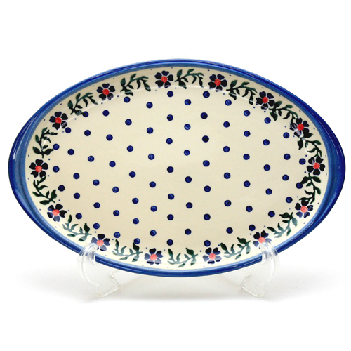 ポーランド陶器　オーバルプレート