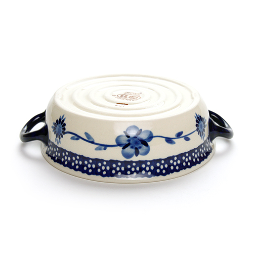 オーブン皿（ラウンド）ポーリッシュポタリー(ポーランド食器)