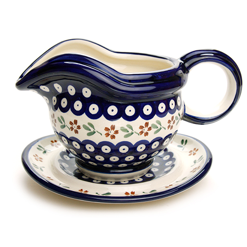 ポーランド陶器　グレイビーボート