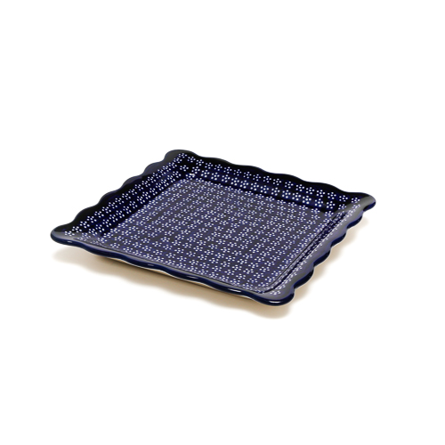 ポーランド陶器　スクエアプレート・大