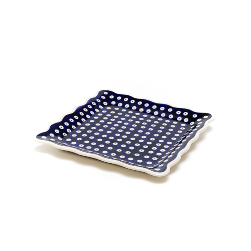 ポーランド陶器　スクエアプレート・大