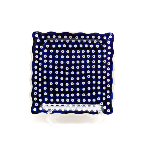 ポーランド陶器　スクエアプレート・大