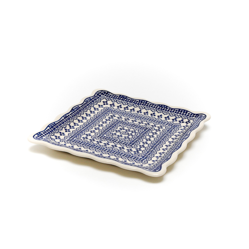 ポーランド陶器　スクエアプレート・大