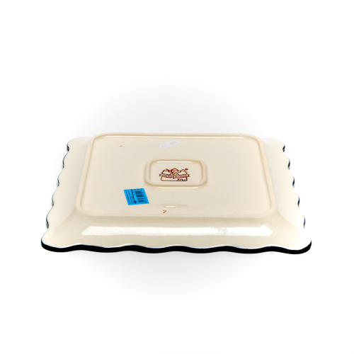 スクエアプレート・大・ポーリッシュポタリー(ポーランド食器)