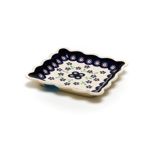 ポーランド陶器　スクエアプレート・小