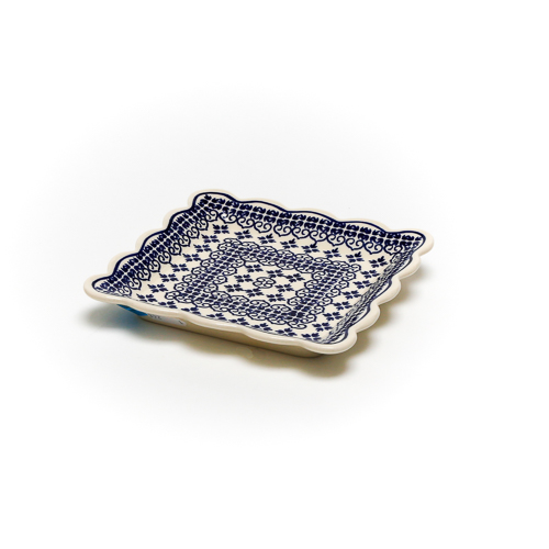 ポーランド陶器　スクエアプレート・小