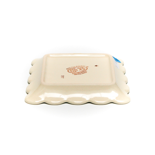 ポーランド陶器　スクエアプレート・小