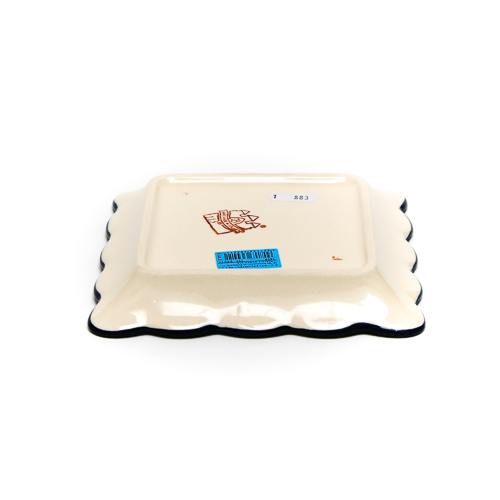 ポーランド陶器　スクエアプレート・小