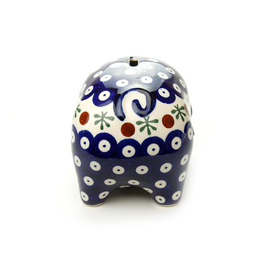 ポーランド陶器　ぶたの貯金箱