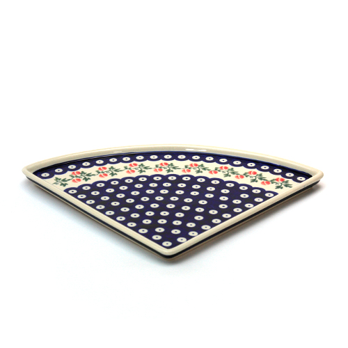 ポーランド陶器　ピザプレート1/4