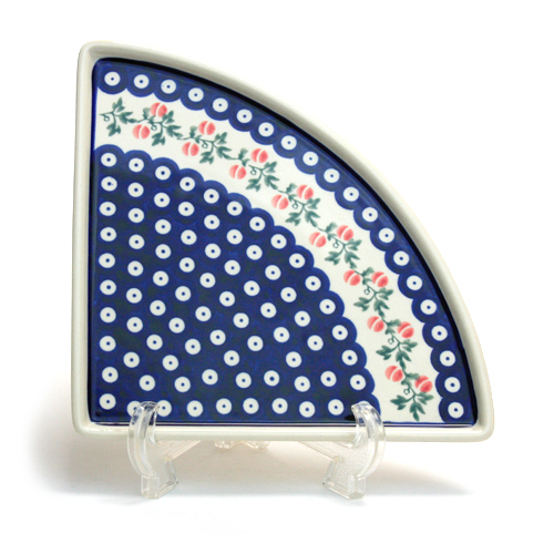 ポーランド陶器　ピザプレート1/4