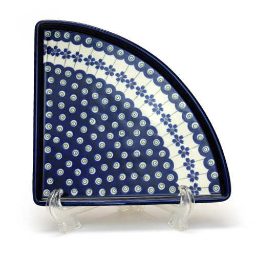 ピザプレート1/4ポーリッシュポタリー(ポーランド食器)