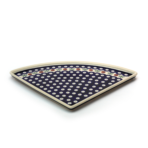 ポーランド陶器　ピザプレート1/4