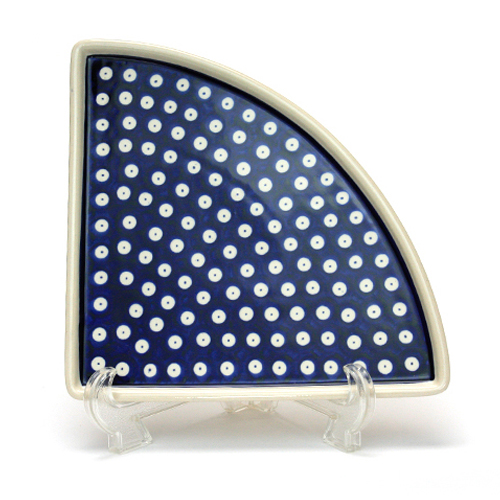 ポーリッシュポタリー　ピザプレート４枚　ピーコック柄　ザクワディ ピザプレート1/4ポーリッシュポタリー(ポーランド食器)