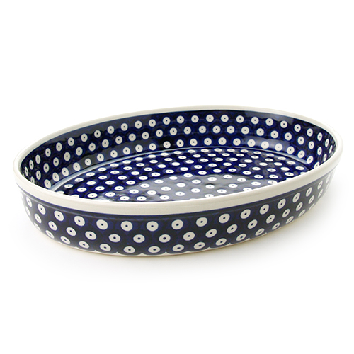 ポーランド陶器　オーブン皿・オーバル特大