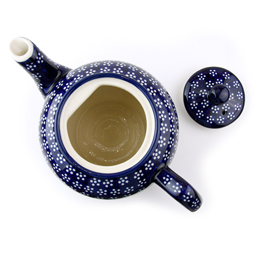 ポーランド陶器　ティーポット・大