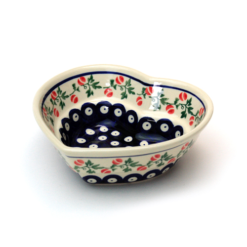 ポーランド陶器　ハートボウルφ16cm