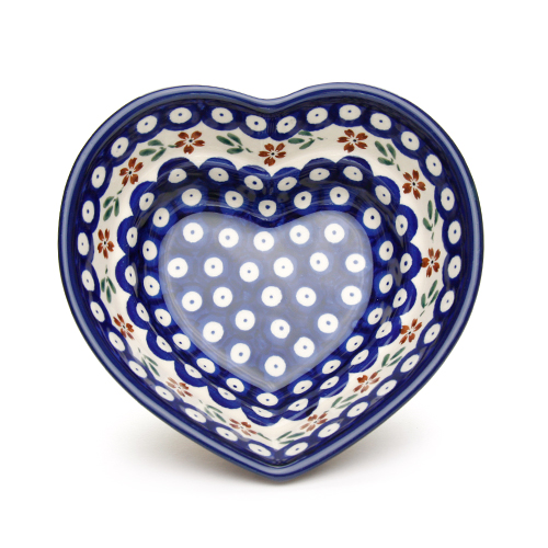 ポーランド陶器　ハートボウルφ16cm