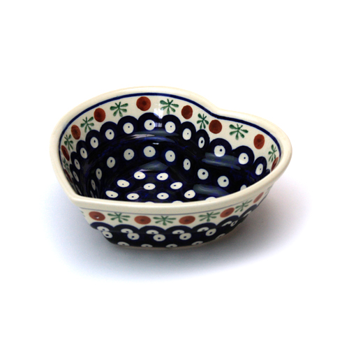 ポーランド陶器　ハートボウルφ16cm