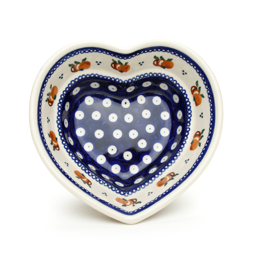 ポーランド陶器　ハートボウルφ16cm