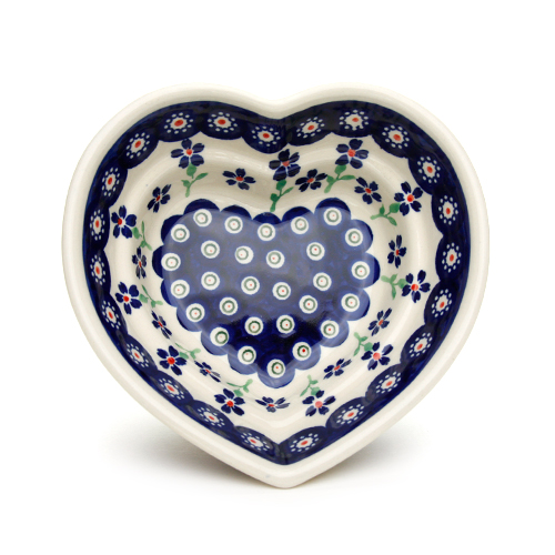 ポーランド陶器　ハートボウルφ16cm