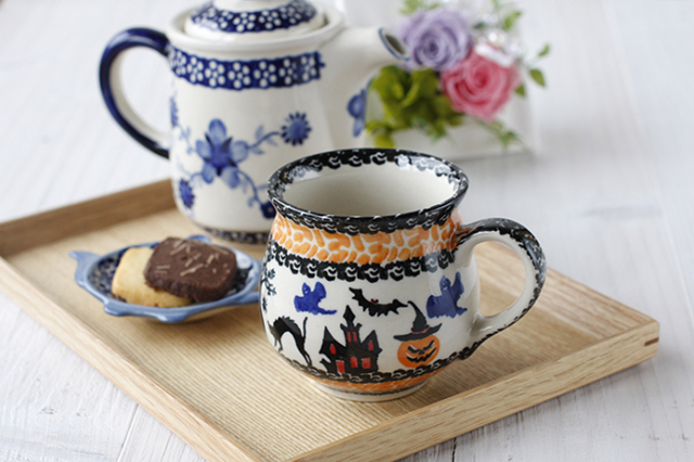 ポーランド陶器　ポーリッシュマグ・小