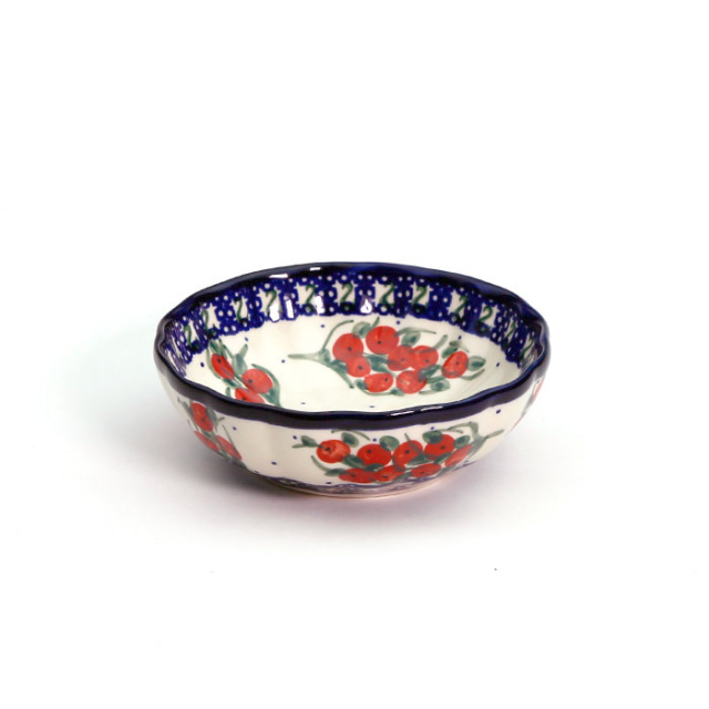 菊鉢φ12cm・ポーリッシュポタリー（ポーランド食器）