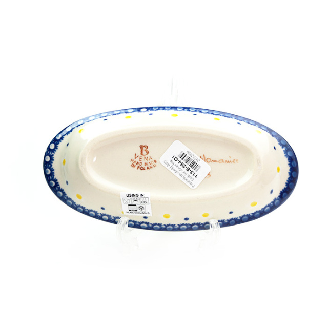 オーバル小皿・ポーリッシュポタリー(ポーランド食器)