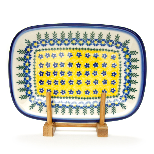 ポーランド陶器　長方形盛り皿・小