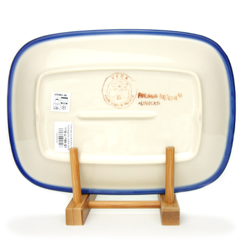 ポーランド陶器　長方形盛り皿・小