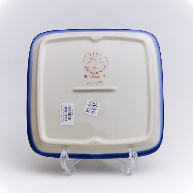 デザートプレート20cm×20cmポーリッシュポタリー(ポーランド食器)