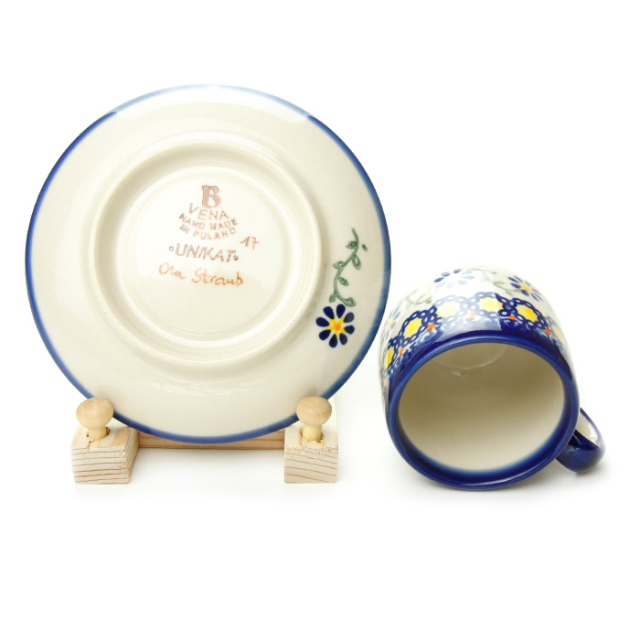 ポーランド　食器　ポットとカップ&ソーサー 楽天市場】カップ＆ソーサー[W133-153]【ポーリッシュポタリー