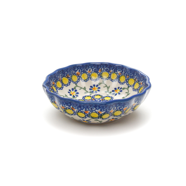 菊鉢φ12cm・ポーリッシュポタリー（ポーランド食器）
