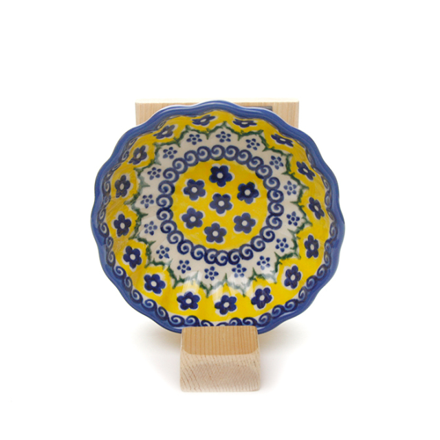 ポーランド陶器  	菊鉢φ12cm