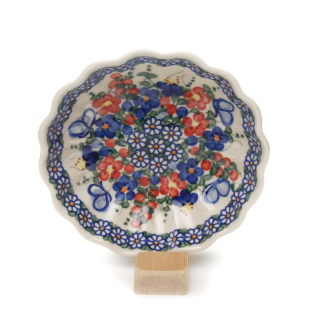 ポーランド陶器  	菊鉢φ16cm