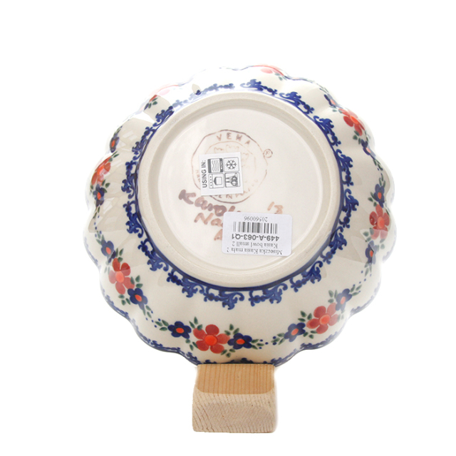 ポーランド陶器  	菊鉢φ16cm