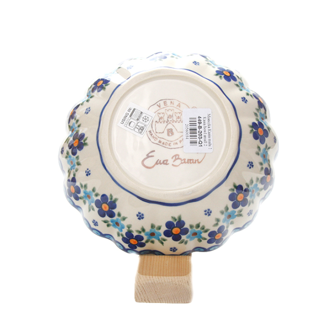 ポーランド陶器  	菊鉢φ16cm