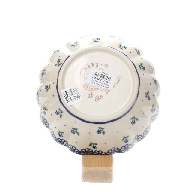 ポーランド陶器  	菊鉢φ16cm